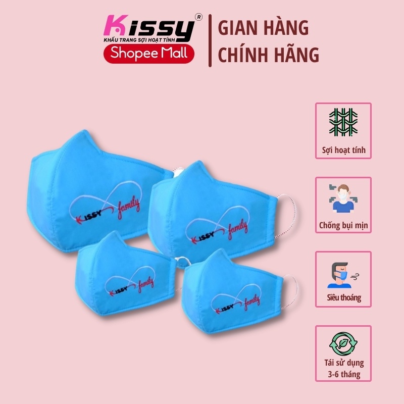 Khẩu Trang Kissy Chống Nắng Và Bụi Mịn Hiệu Quả Cho Mẫu Xanh Biển Giao Chuẩn Mẫu