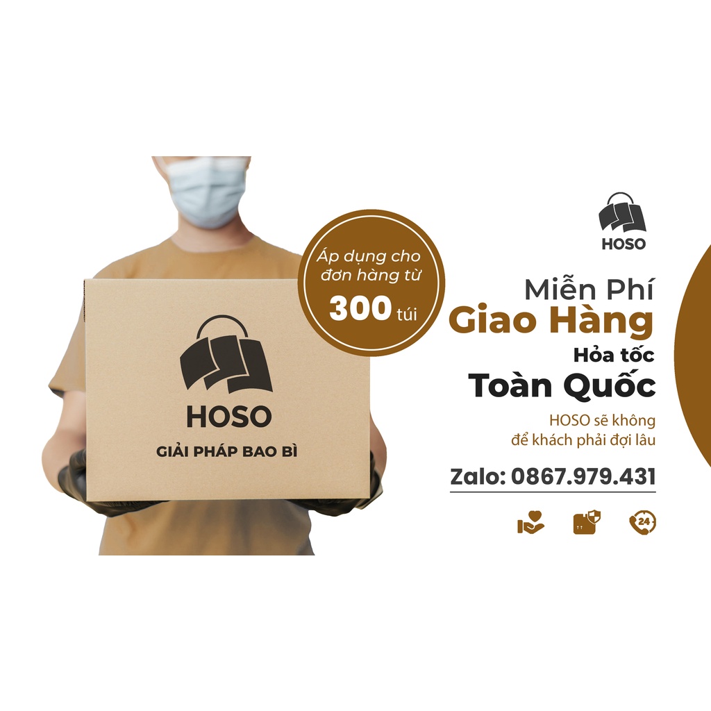 50 Túi giấy kraft V3 Nhật nâu có quai đựng quần áo, phụ kiện, sản phẩm thời trang