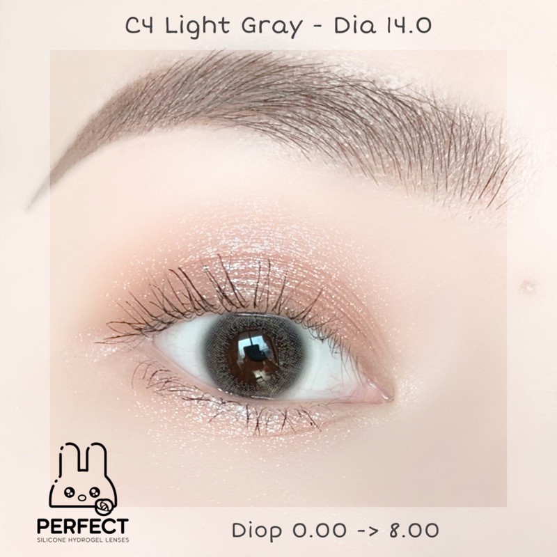 [Mã FAMAYFA2 giảm 10K đơn 50K] (GIÁ 1 CHIẾC) 14.0 (0.00->8.00) Lens C4 Light Gray - Kính Áp Tròng