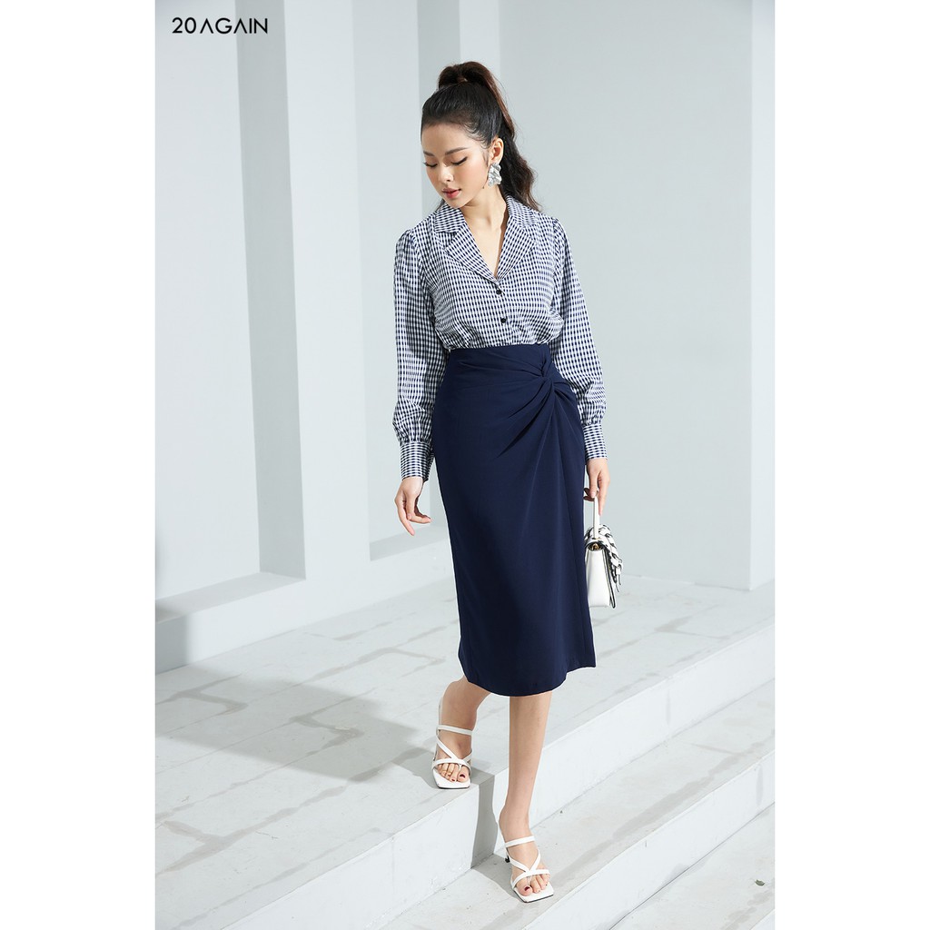 Chân váy dài xoắn eo 20AGAIN JDA1485 | BigBuy360 - bigbuy360.vn