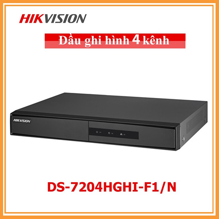 ĐẦU GHI HÌNH HIKVISION TURBO HD DVR 4 KÊNH 7204HGHI-F1 ( VỎ KIM LOẠI )