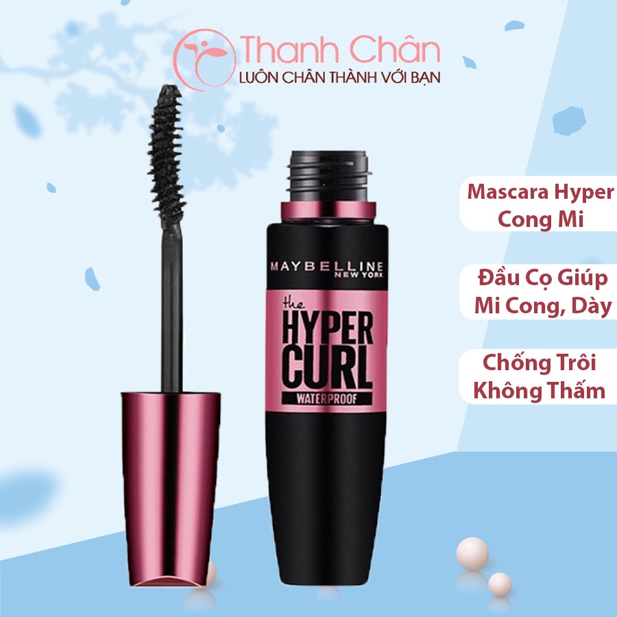 Mascara Dài Mi và Cong Mi Maybelline Hyper Curl Waterproof Chuốt Mi Đen 9.2ml