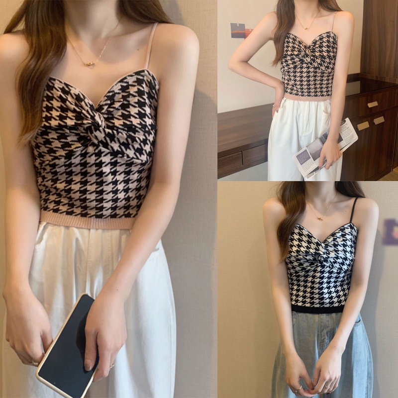 Áo Croptop Hai Dây Mùa Hè Gợi Cảm Cho Nữ