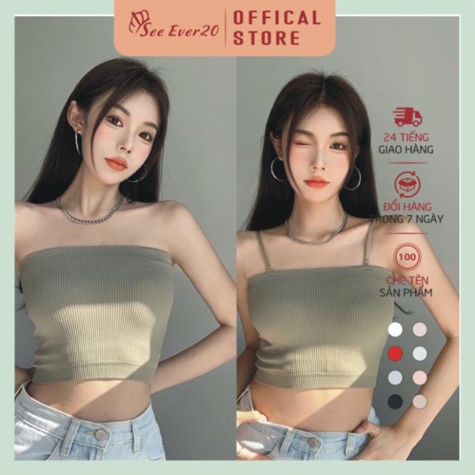 Áo Bra Tăm Nữ  Dáng Lửng Có Mút Ngực Dây Tháo Rời n99