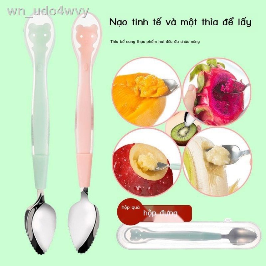 cho bé ăn dặm 2 đầu silicon và inox 304 MEGOLD