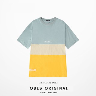 [OBES] Áo phông 3 màu xanh kem vàng AP035