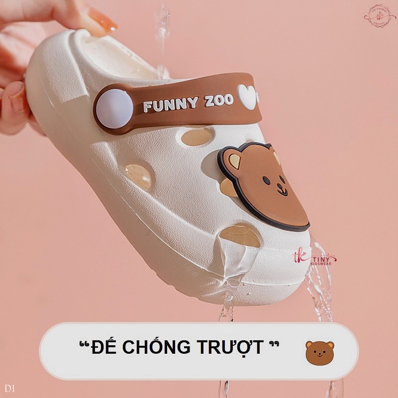 Dép Sục Crocs Bé Trai, Bé Gái, Dép Có Đế Chống Trượt Cho Bé Từ 1-5 Tuổi