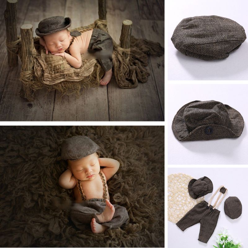 Set quần dài và nón trùm dùng để làm trang phục chụp ảnh dành cho bé trai