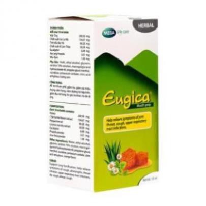 Xịt họng Eugica Mouth Spray - Hỗ trợ giảm ho, giảm các triệu chứng viêm họng, viêm đường hô hấp, giảm đau rát họng