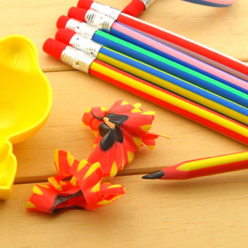 Set 3 Bút Chì Mềm Có Thể Uốn Cong Kèm Gôm Tẩy Dễ Thương Thích Hợp Làm Quà Tặng Cho Bé
