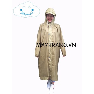 Áo mưa măng tô thời trang - MÀU VÀNG QUỐC PHÒNG