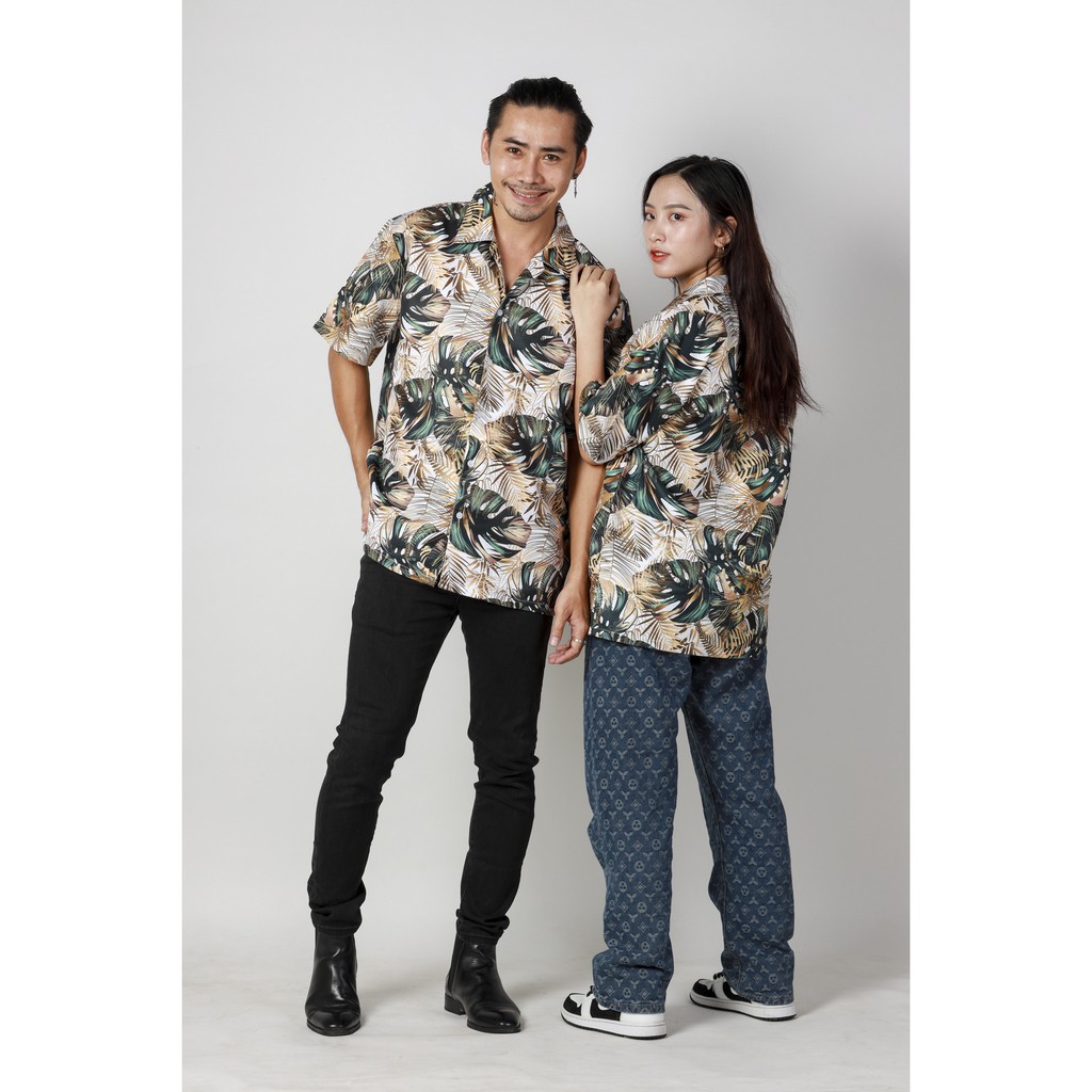 Áo Sơ Mi Unisex Hoạ Tiết Tay Ngắn Cổ Vest Thời Trang nam nữ Vải Lụa Chính hãng Local Brand Mi Midori | BigBuy360 - bigbuy360.vn