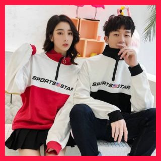 [HOOIDE] Mẫu Áo SWEATER Cổ Lọ SPORT phối Zipper