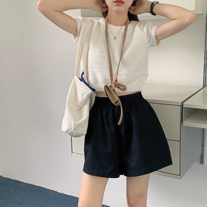 Quần short nữ silive quần đùi nữ cạp chun phong cách trẻ trung