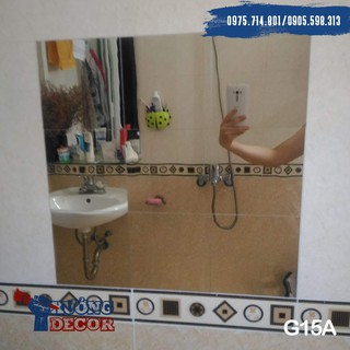 9 Miếng dán gương 15x15 cm 1mm siêu nét - Chống nứt vỡ
