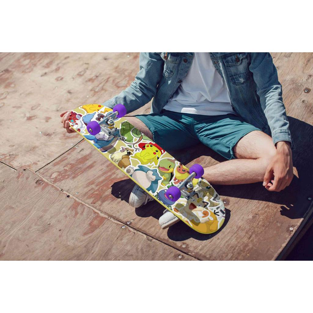 Bộ 50 Sticker Trang Trí Hình Các Nhân Vật Trong Phim Pokemon Dễ Thương