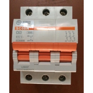 Cầu dao tự động, át 3 pha sino( tai cam) 40a, 63a