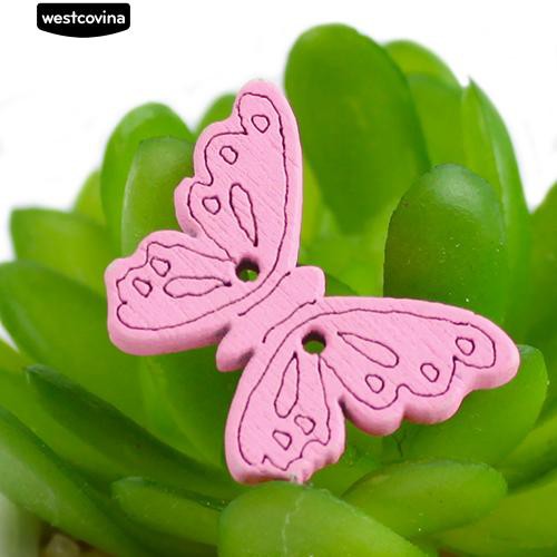 Set 100 Nút Gỗ 2 Lỗ Hình Các Con Vật Đáng Yêu