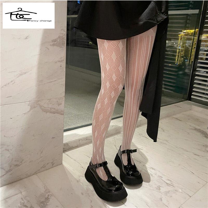 Quần Tất Lưới Xuyên Thấu Họa Tiết Ngôi Sao Phong Cách lolita Dễ Phối Đồ Cho Nữ