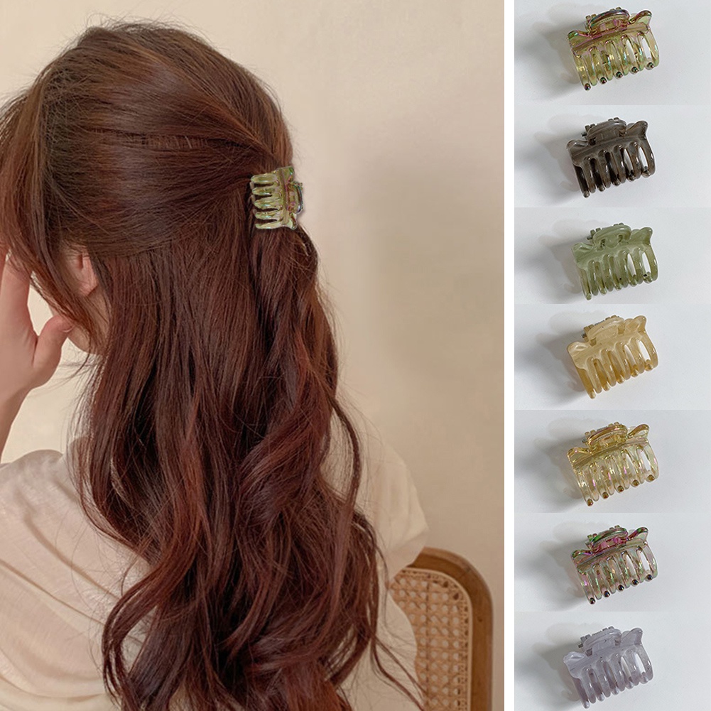 Kẹp Tóc Càng Cua Mini Bằng Nhựa Nhám Thời Trang Cho Nữ