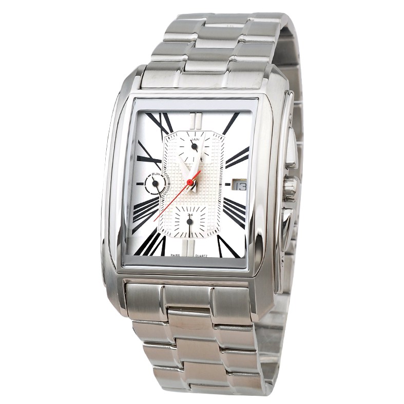 Đồng hồ nam Romanson Man Watch TM2629FMWWH máy Thụy Sĩ mặt kính chống va đập, chống nước, dây thép cao cấp chính hãng