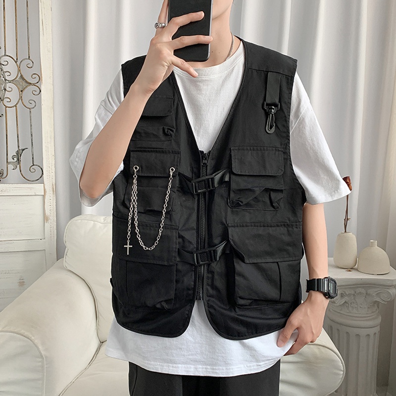 GILE UNISEX NAM NỮ - ÁO GILE THỜI TRANG HÀN QUỐC - GILE BASIC KÈM XÍCH