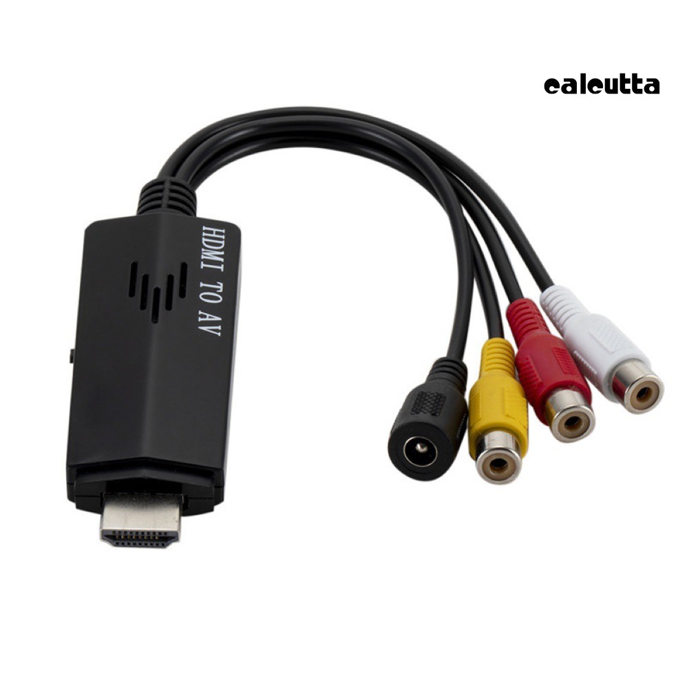 【Ready stock】1080P HDMI Male to Female RCA AV Video Audio Converter Adapter for VCR DVD TV