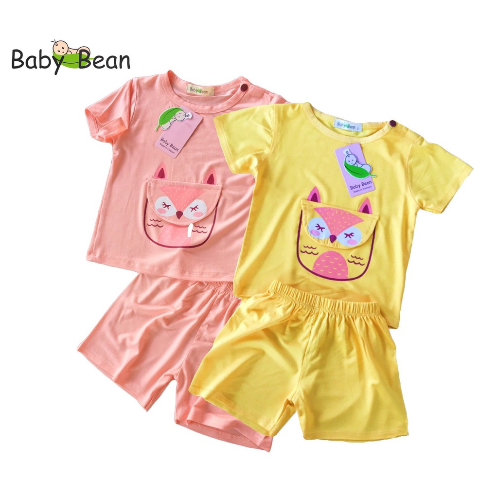 Bộ Đồ Thun Lạnh Tay Ngắn Quần Ngắn Bé Sơ Sinh Gái BabyBean MÀU NGẪU NHIÊN (7kg-13kg)