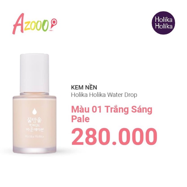 Kem nền Makeup dưỡng da Holika WaterDrop Tinted