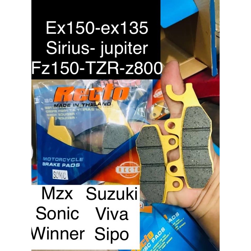 bố thắng má phanh đĩa trước hoặc sau recto thailan winner sonic exciter raiderfi click vario fz150 ab110 wave rs future