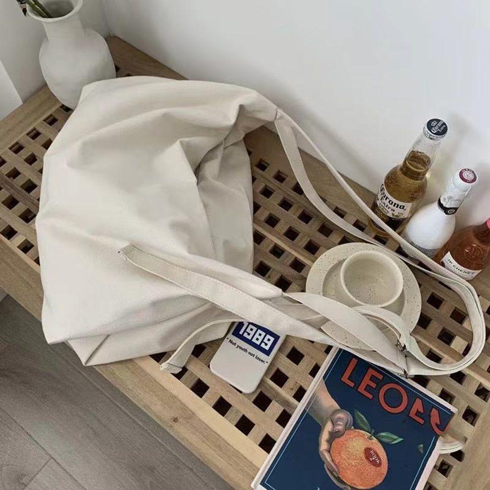 Túi Xách Canvas Sức Chứa Lớn Nhiều Màu Sắc Đơn Giản Thời Trang Unisex