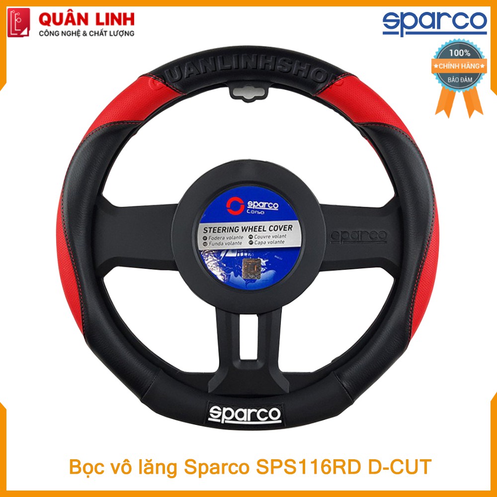 Bọc vô lăng cao cấp chính hãng Sparco SPS116 D-CUT cho KIA SELTOS