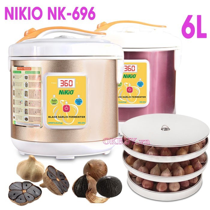 Máy làm tỏi đen Nhật Bản Nikio NK-696 6 lít- Vàng Gold