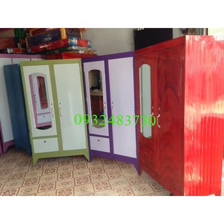 Tủ sắt quần áo 2 cánh cao 1m6 ngang 90 _freeship 60p