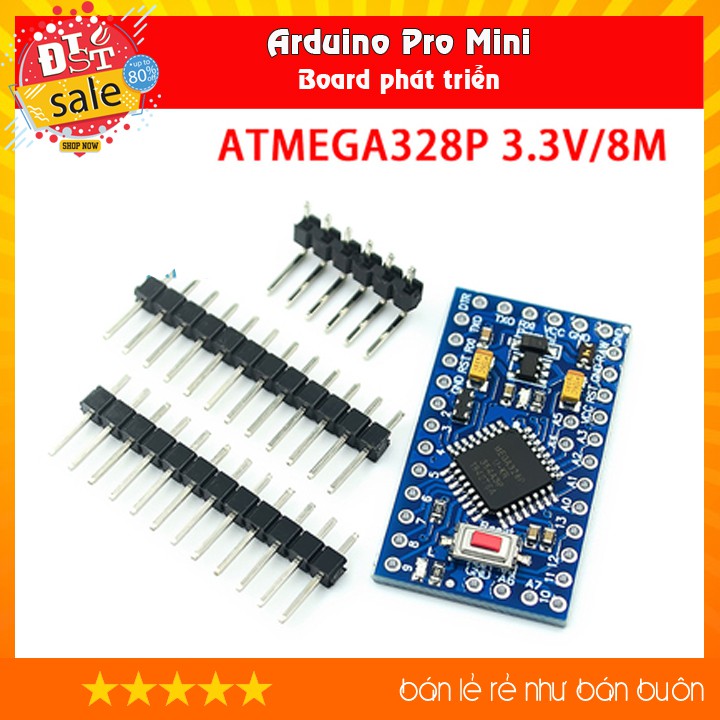 Arduino Pro Mini Bo phát triển 5V 16Mhz và 3V3/ 8Mhz