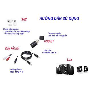 Usb bluetooth nhận âm thanh 810 + củ sạc, thiết bị nhận bluetooth