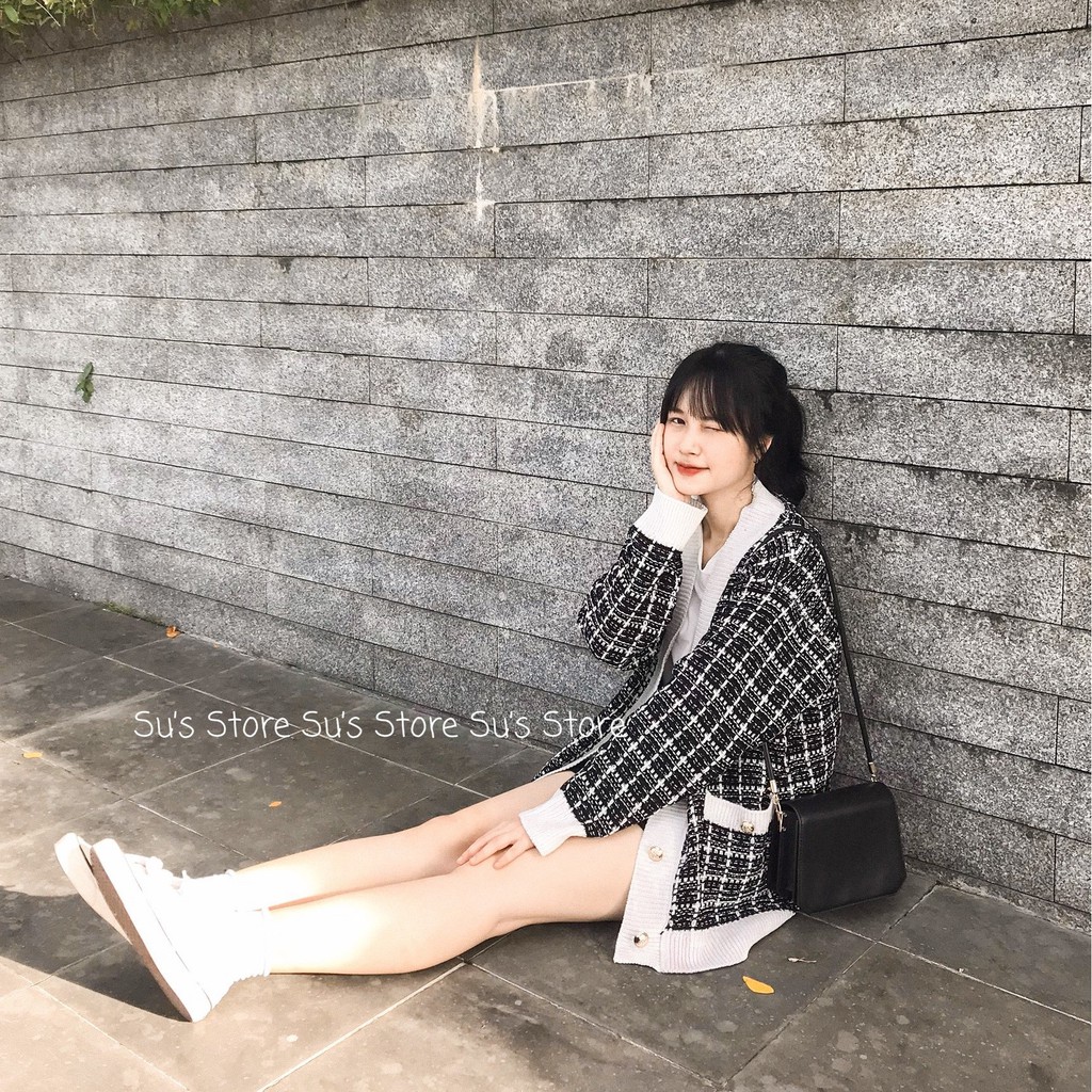 Áo cardigan len kẻ viền pha màu A1465 SUSTORE | BigBuy360 - bigbuy360.vn