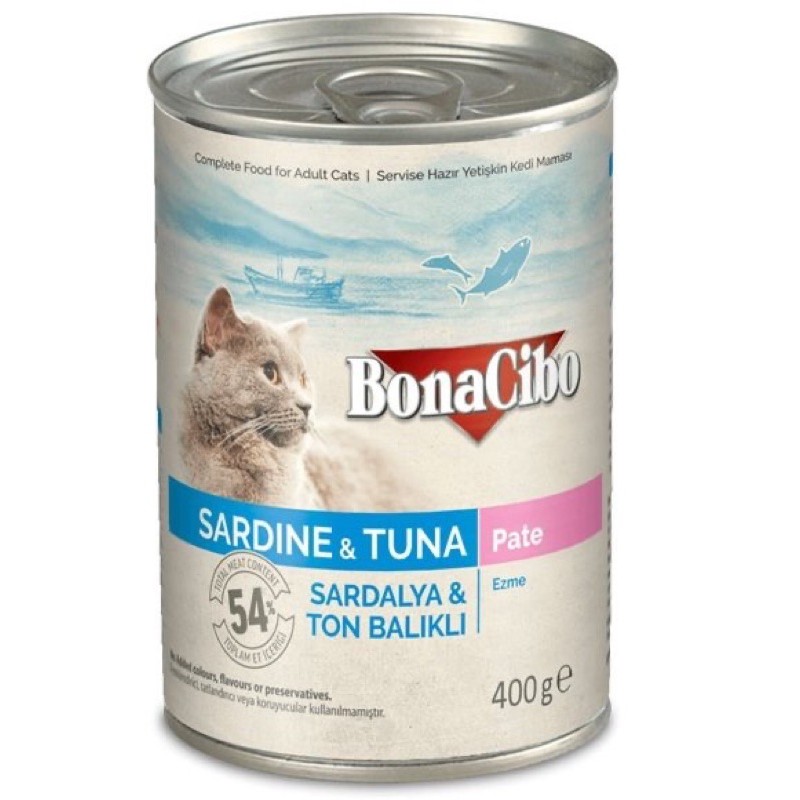 Pate mèo Bonacibo Adult lon 400g(nhập khẩu Thổ Nhĩ Kỳ)