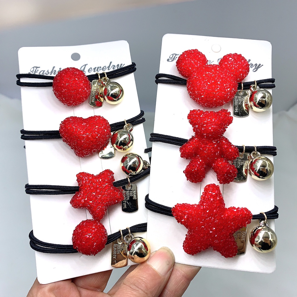 Dây Cột Tóc Cao Su Hình Ngôi Sao Năm Mới 2022