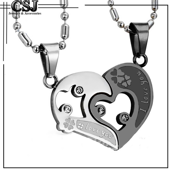 VÒNG CỔ , DÂY CHUYỀN CẶP INOX TRÁI TIM MC166 - siêu đẹp, chuẩn thời trang