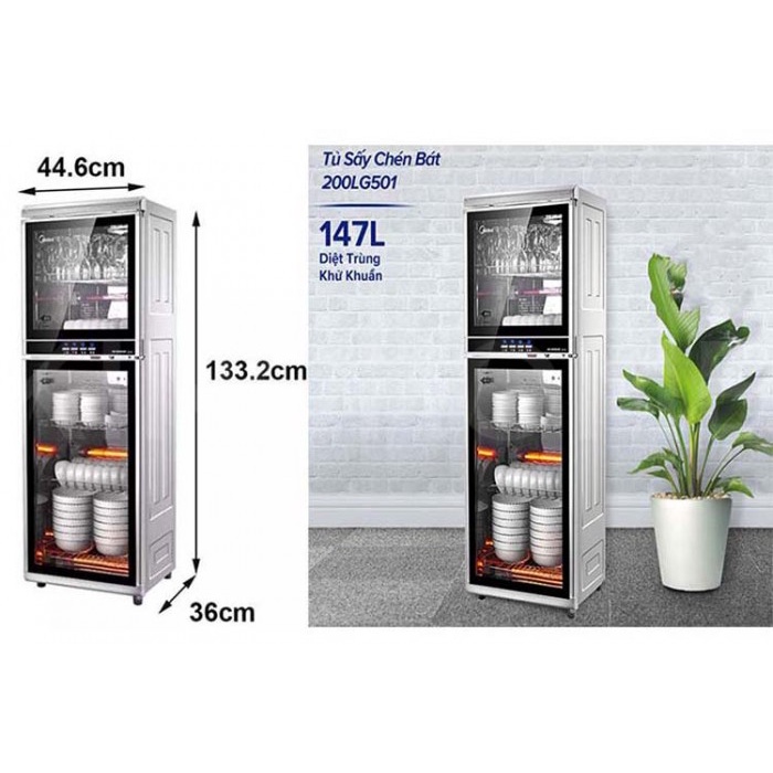 [MIỄN PHÍ GIAO HÀNG] MXV-ZLP200LG501 - MÁY SẤY TIỆT TRÙNG MIDEA MXV-ZLP200LG501