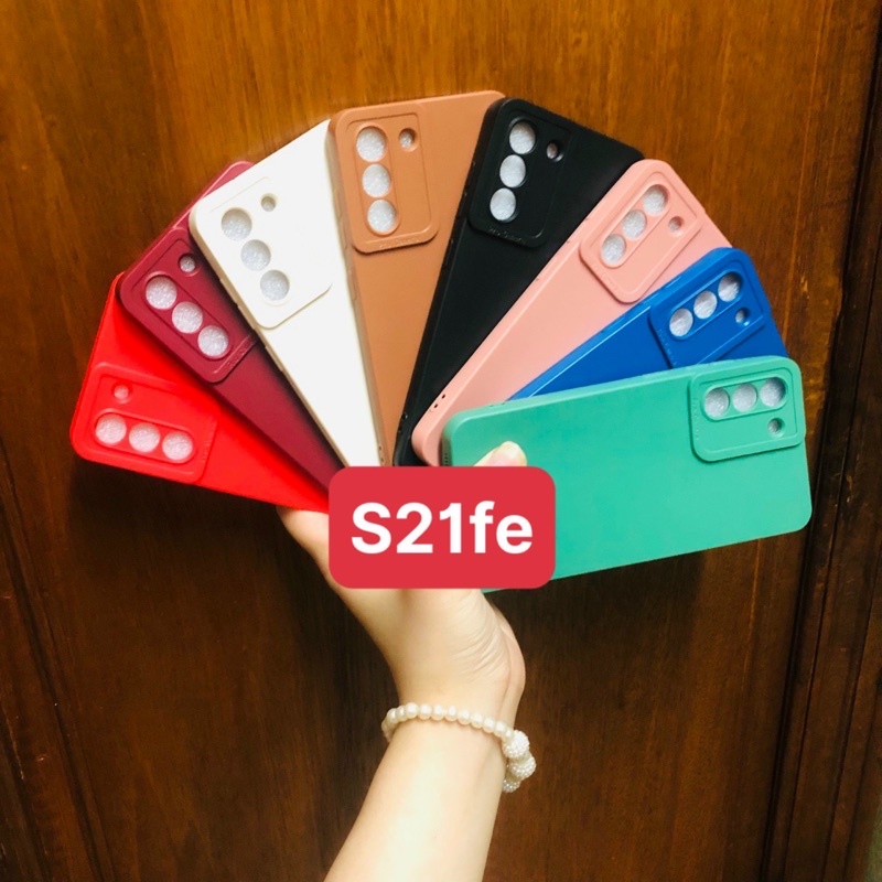 Ốp lưng dẻo màu bảo vệ camera cho Samsung S21 FE chống bám bẩn siêu đẹp