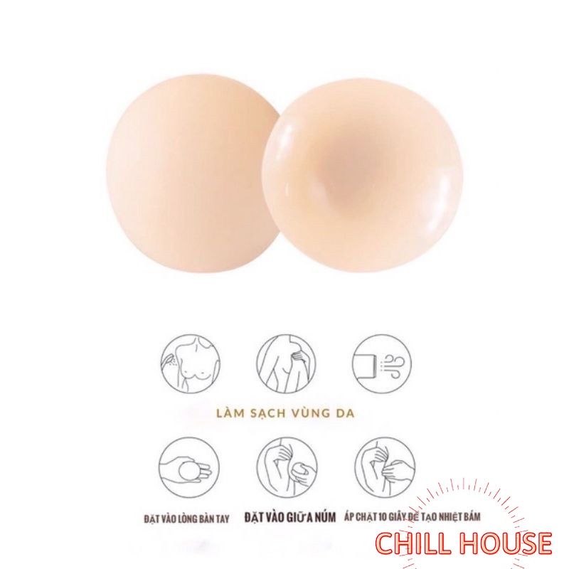 Hộp 1 đôi dán ngực silicon tự thân sinh nhiệt tàng hình - CHILL HOUSE