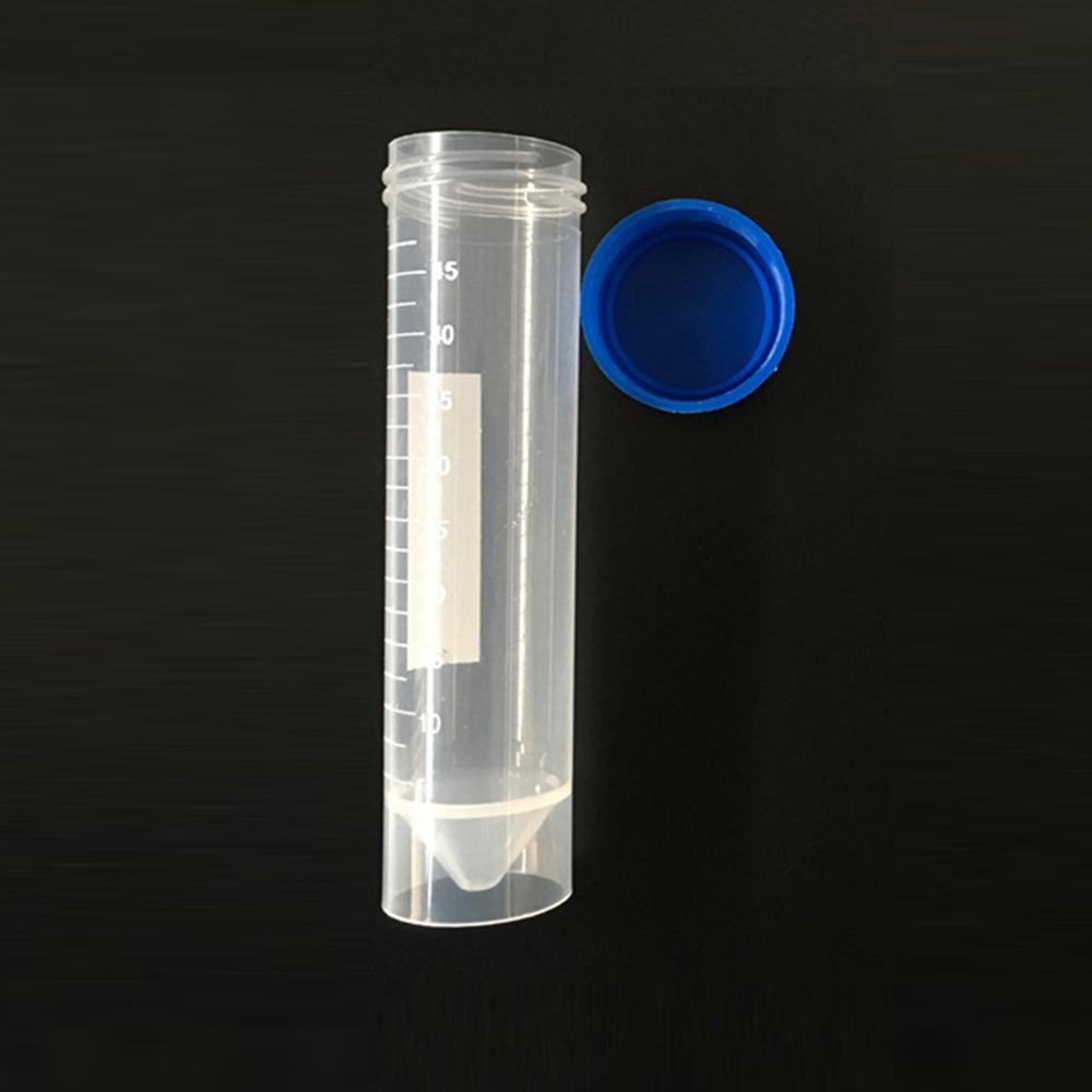 Ống Thí Nghiệm Hóa Học Đáy Phẳng 50ml Có Nắp Vặn AUGUSTINA Cho Văn Phòng / Trường Học