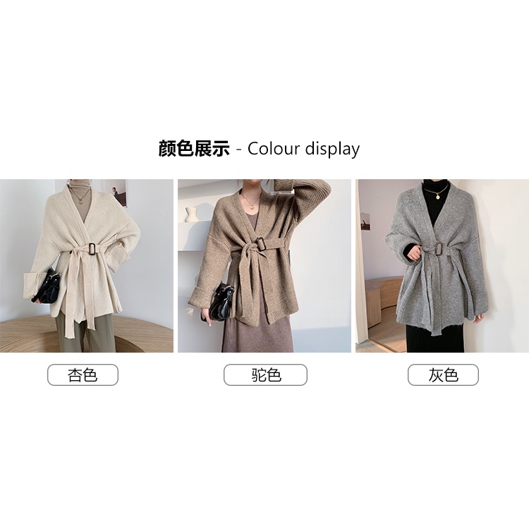 SET ÁO KHOÁC CARDIGAN LEN CÓ ĐAI+ VÁY LEN 2 DÂY  MÃ K99693