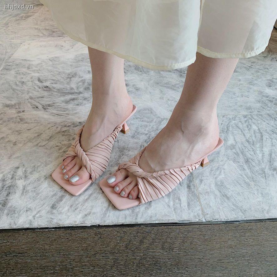 Thời trang mùa hè 2022 new  Dép nữ cao gót kiểu Pháp