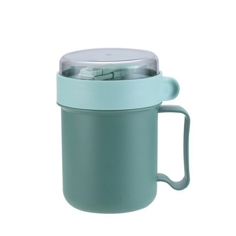 Cốc giữ nhiệt bằng thép không gỉ có nắp đậy và muỗng tiện dụng