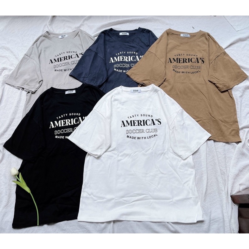 Áo thun chữ AMERICA'S - thun 3158 unisex