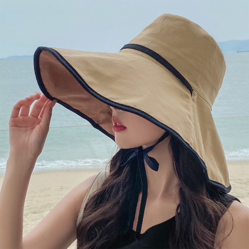 Mũ Vành Rộng Chống Nắng Có Dây Đeo Chống Gió Phù Hợp Cho Hoạt Động Ngoài Trời