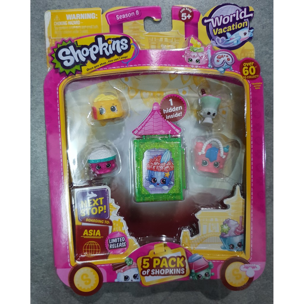 Bộ Đồ Chơi Chu Du Thế Giới Shopkins Season 8 World Vacation Asia 5 Pack - Châu Á (Mỹ)